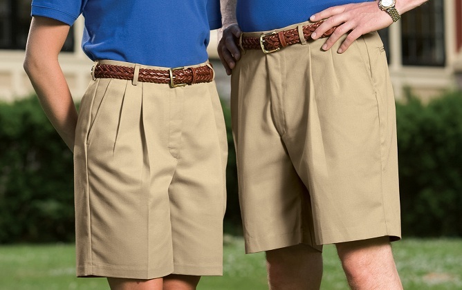 Womens Twill Khaki Uniform Shorts